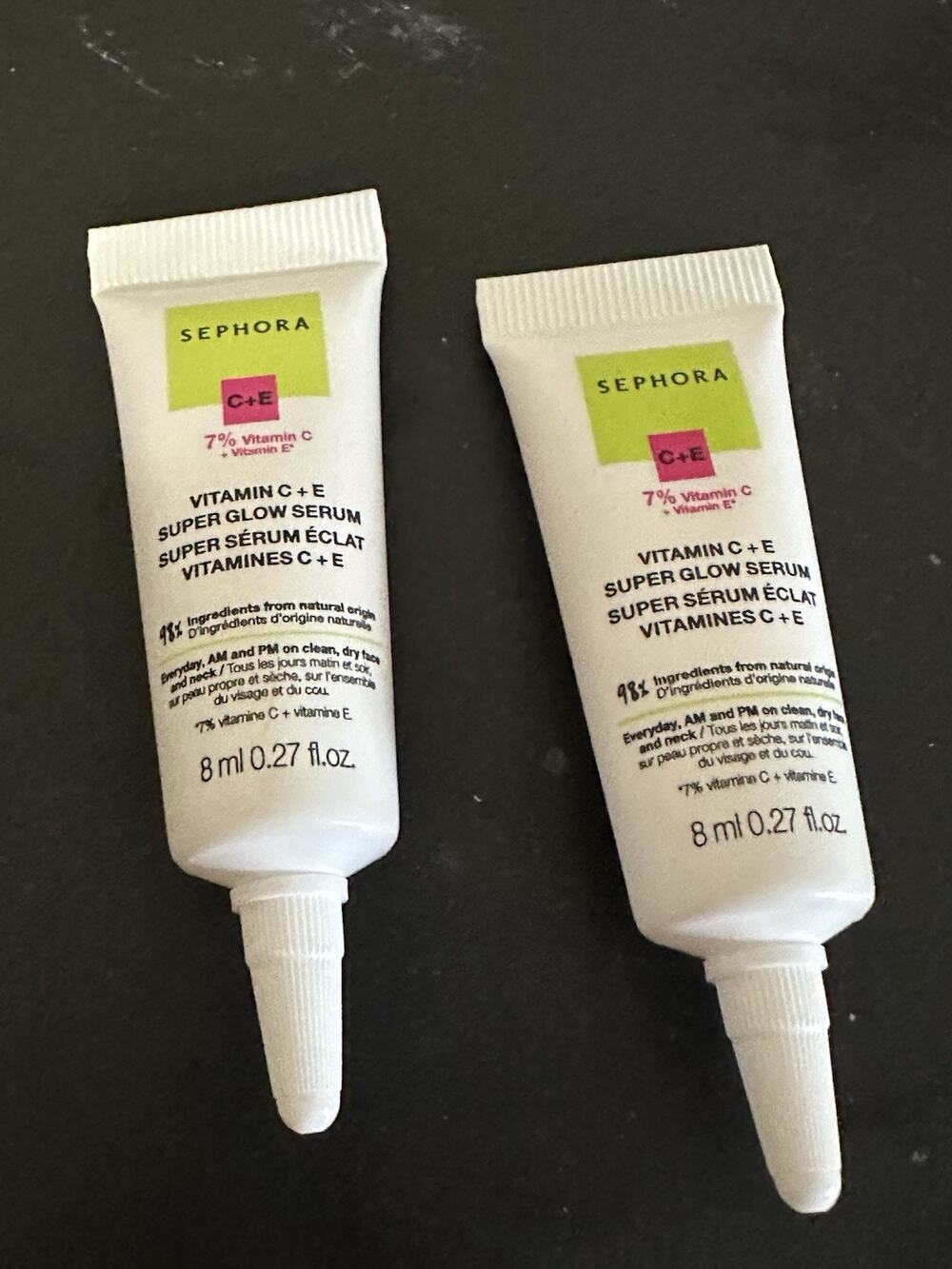Sephora Vitamin C + E Super Glow Serum 8ml/0.27fl.oz. x2 Travel Size